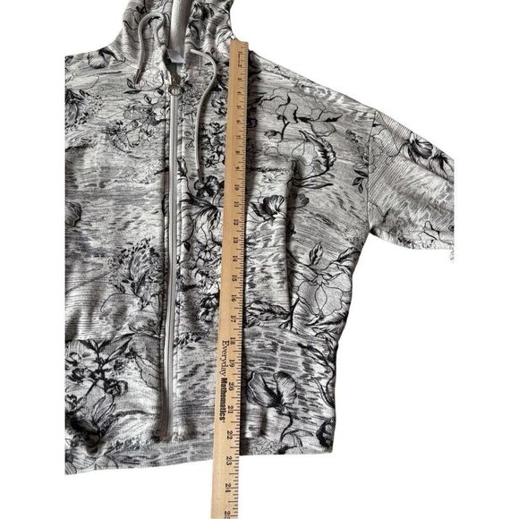 ATHLETA Balance Eden Floral Zipped Jacket Hoodie Sweatshirt S Gray - Picture 8 of 15